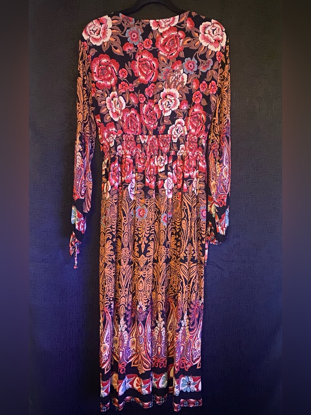 Angie - Floral Paisley Long Sleeve Maxi Duster size medium - Picture 8 of 8